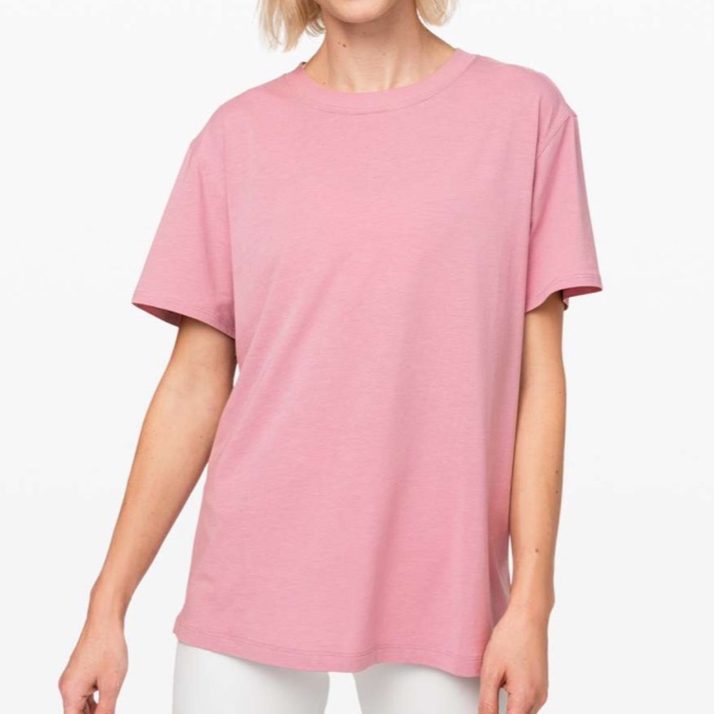 Lululemon All Yours Boyfriend Tee- pink size 4
